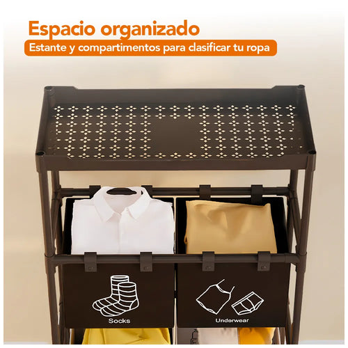 Cesto De Ropa Sucia Organizador 3Niveles