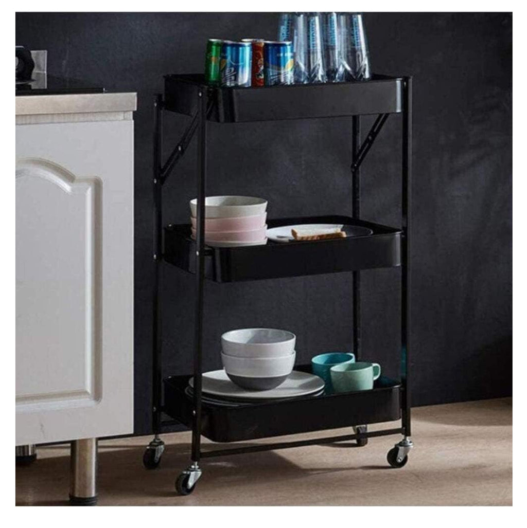 Carro de cocina | 3 Niveles | Metálico | Plegable