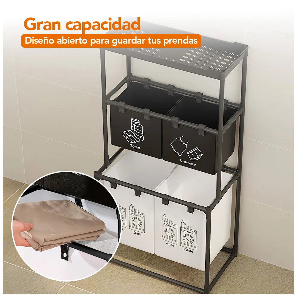 Cesto De Ropa Sucia Organizador 3Niveles