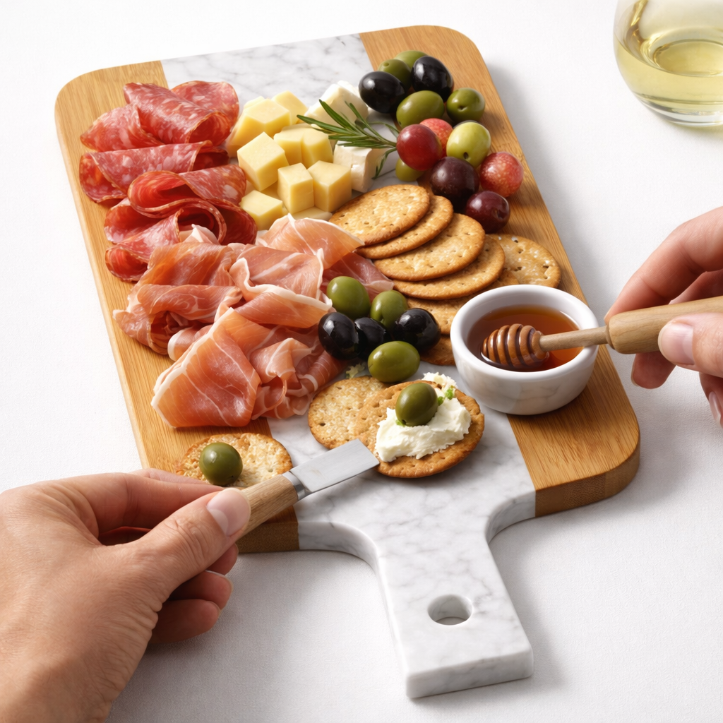 Tabla de lujo Bambú + Mármol