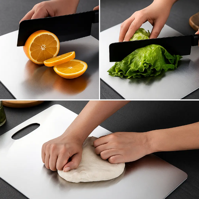 SET X3 TABLA CORTAR COCINA ACEROINOX