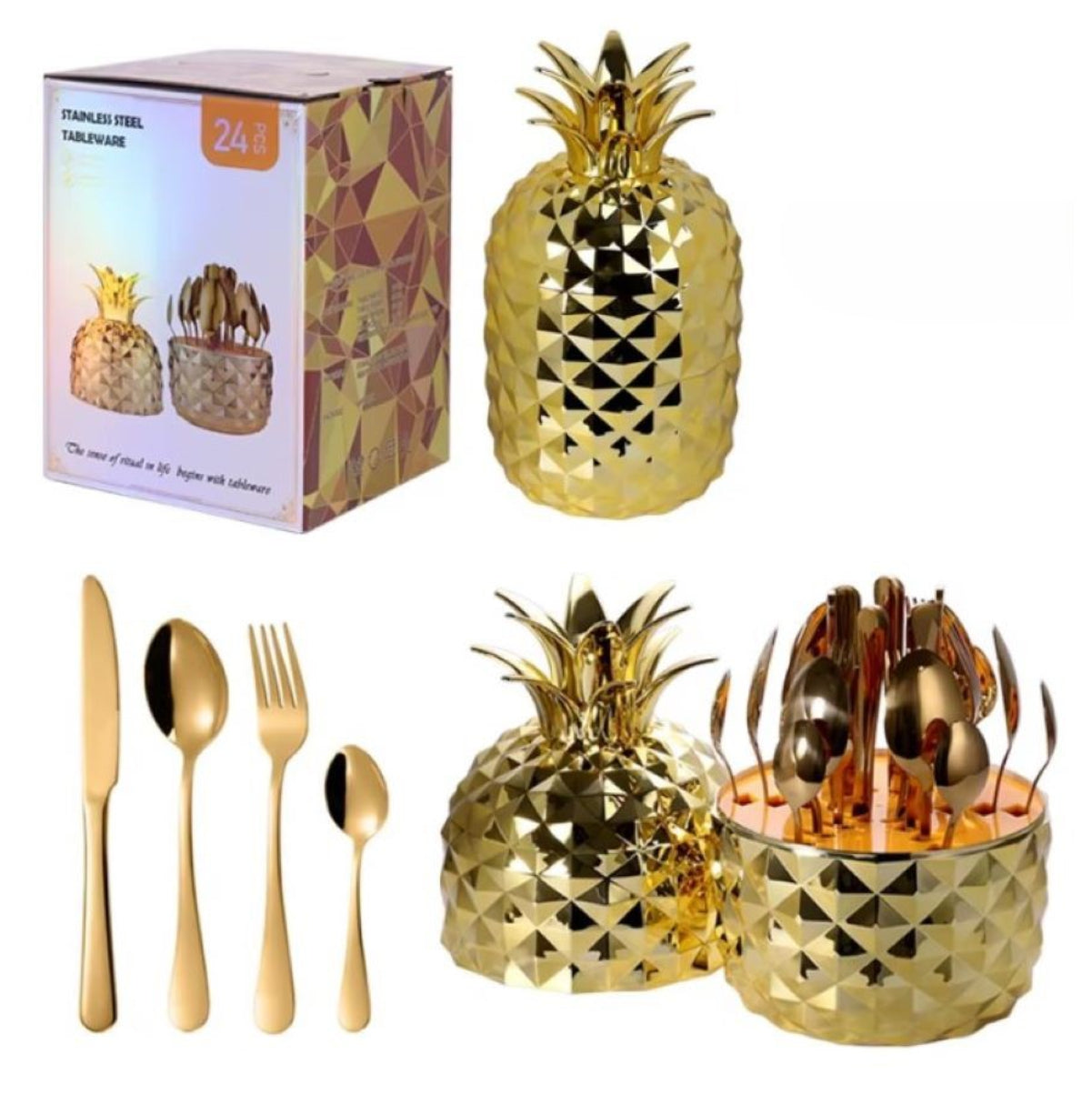 CUBIERTOS PINEAPPLE DELUXE