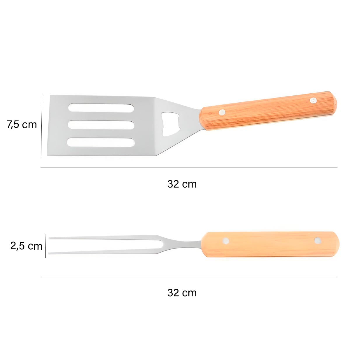 KIT BBQ 4 PIEZAS | Utensilios MY-XQD001